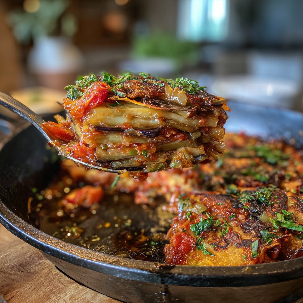 Auberginenpfanne aromatisch