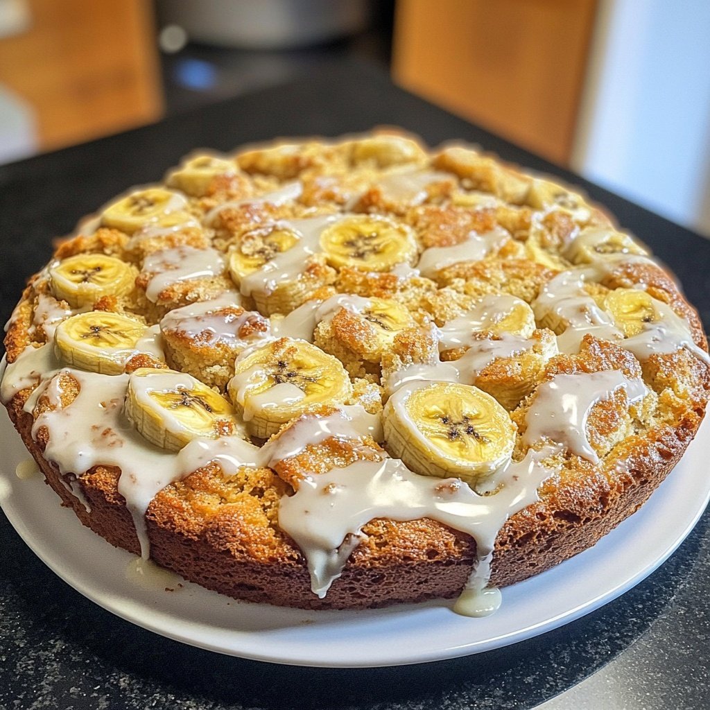 Bananenkuchen mit Joghurt Glasur