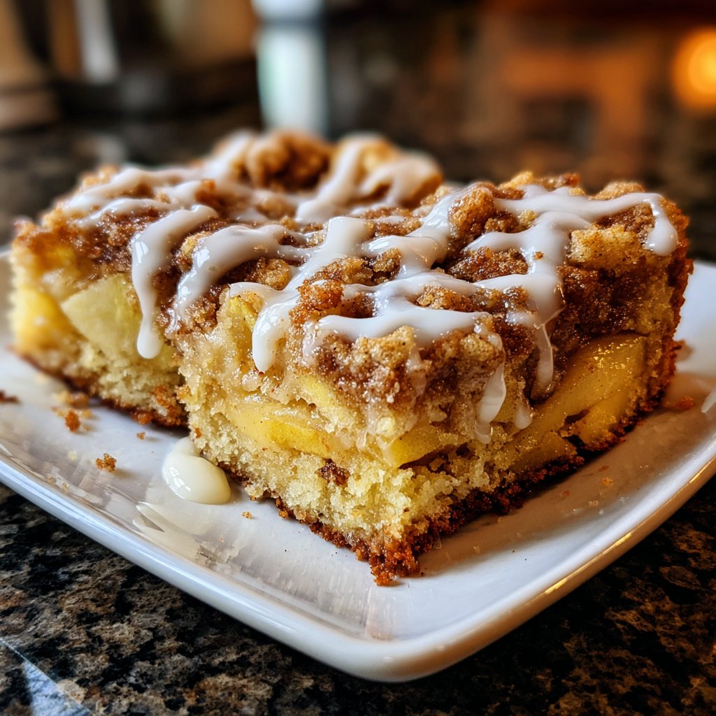 Blechkuchen mit Apfel und Vanille