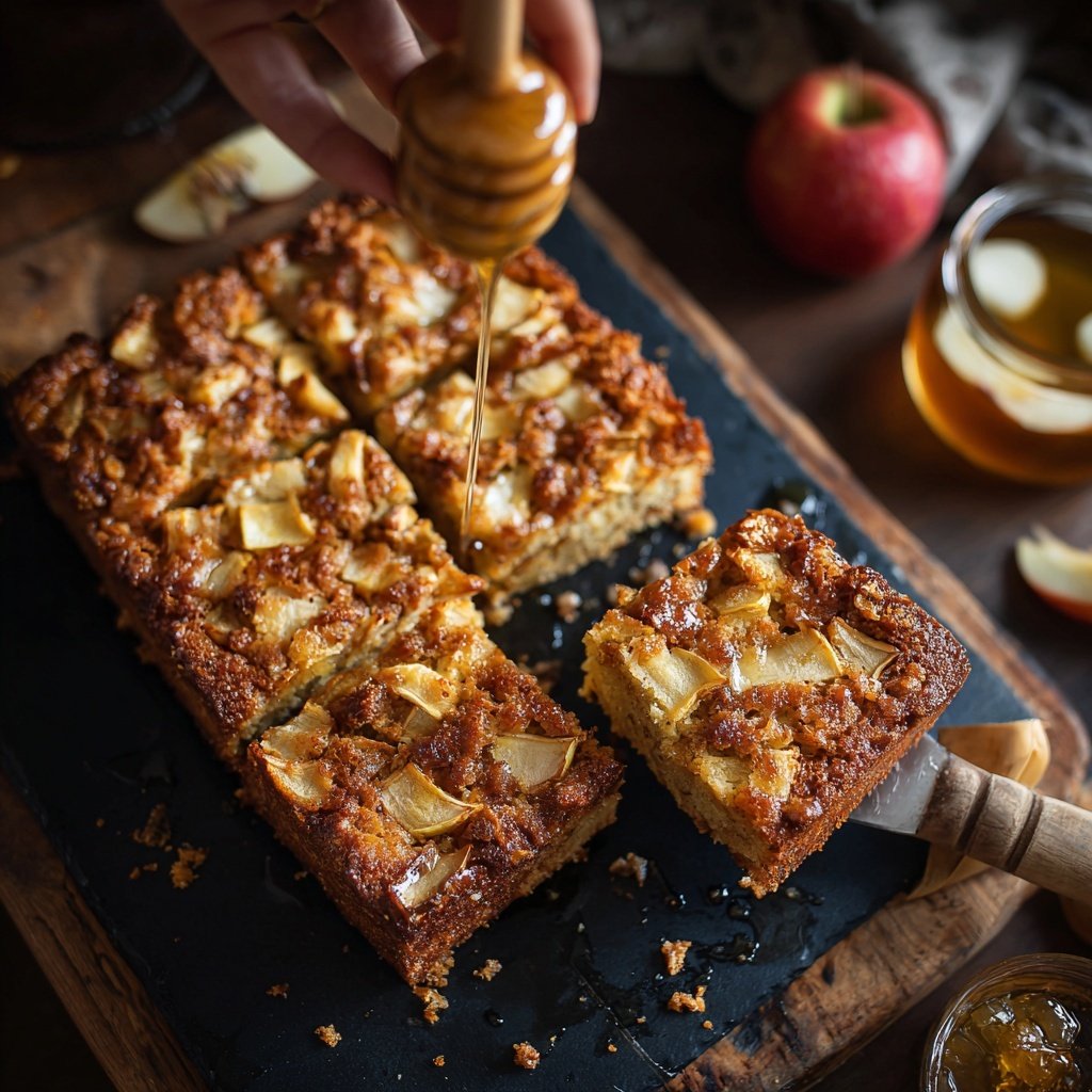 Karottenkuchen Mit Apfelstückchen Und Honig