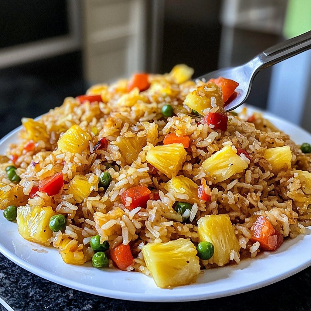 Gebratener Reis mit Ananas