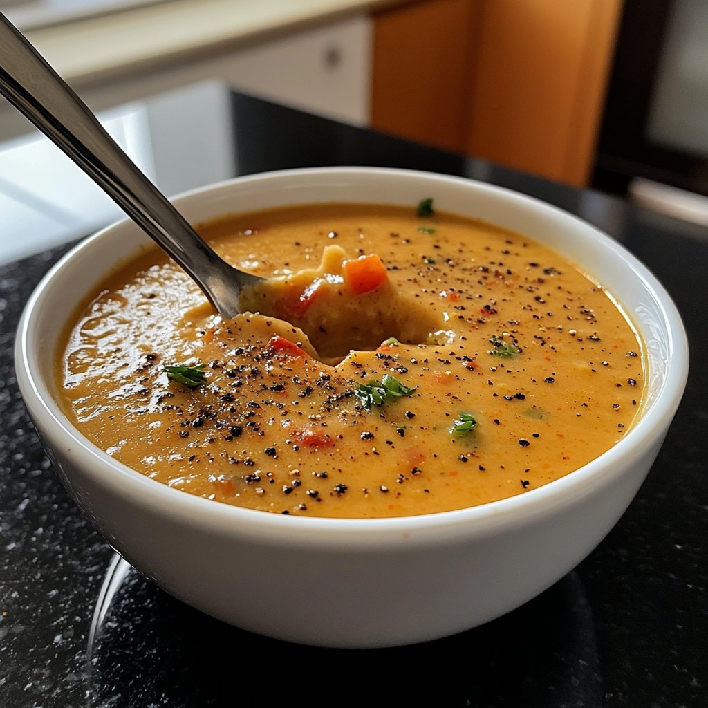 Vegane Blumenkohlsuppe mit Gewürzen