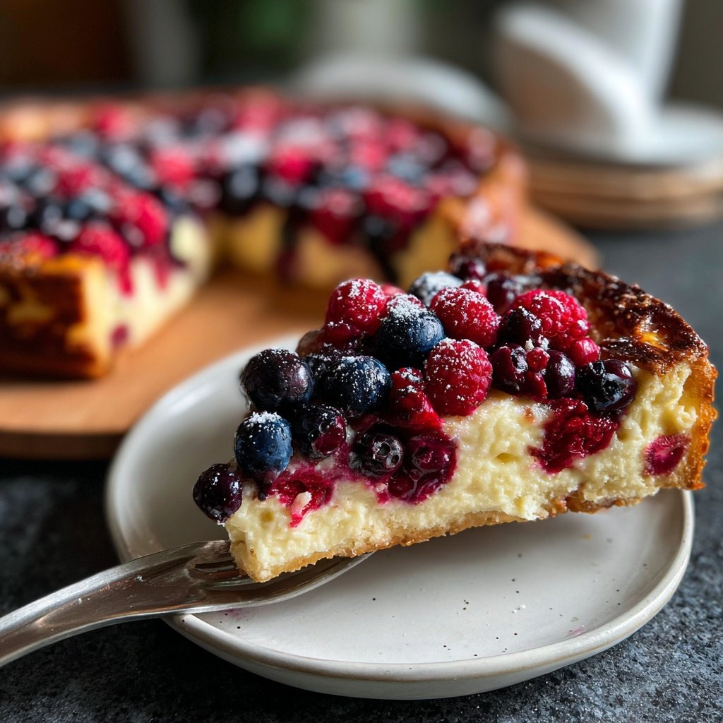 Käsekuchen mit Beeren