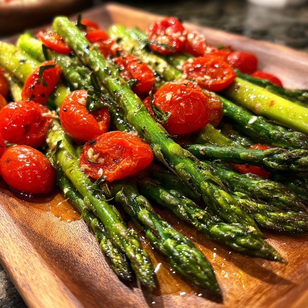 Grüner Spargel Mit Tomaten