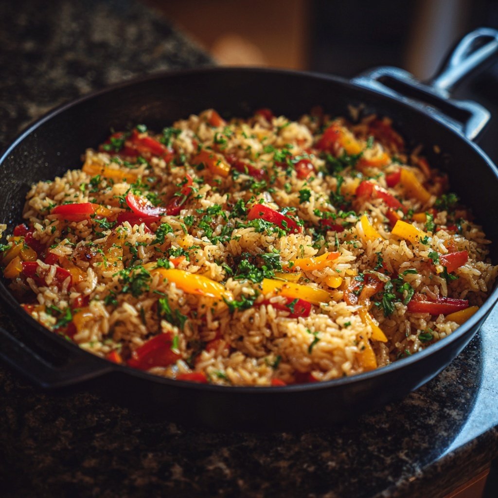 Kalorienarme Pfanne Mit Reis