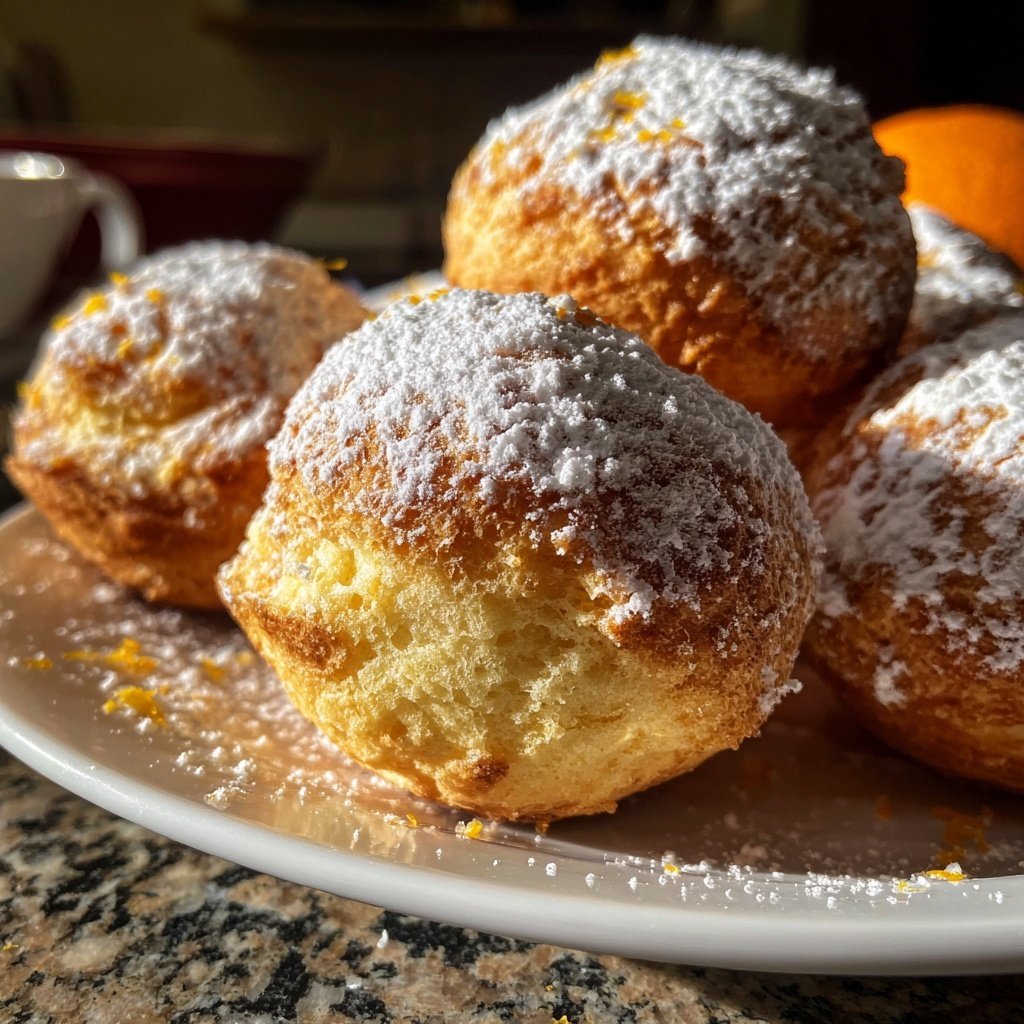 Quarkbällchen mit Orangenabrieb