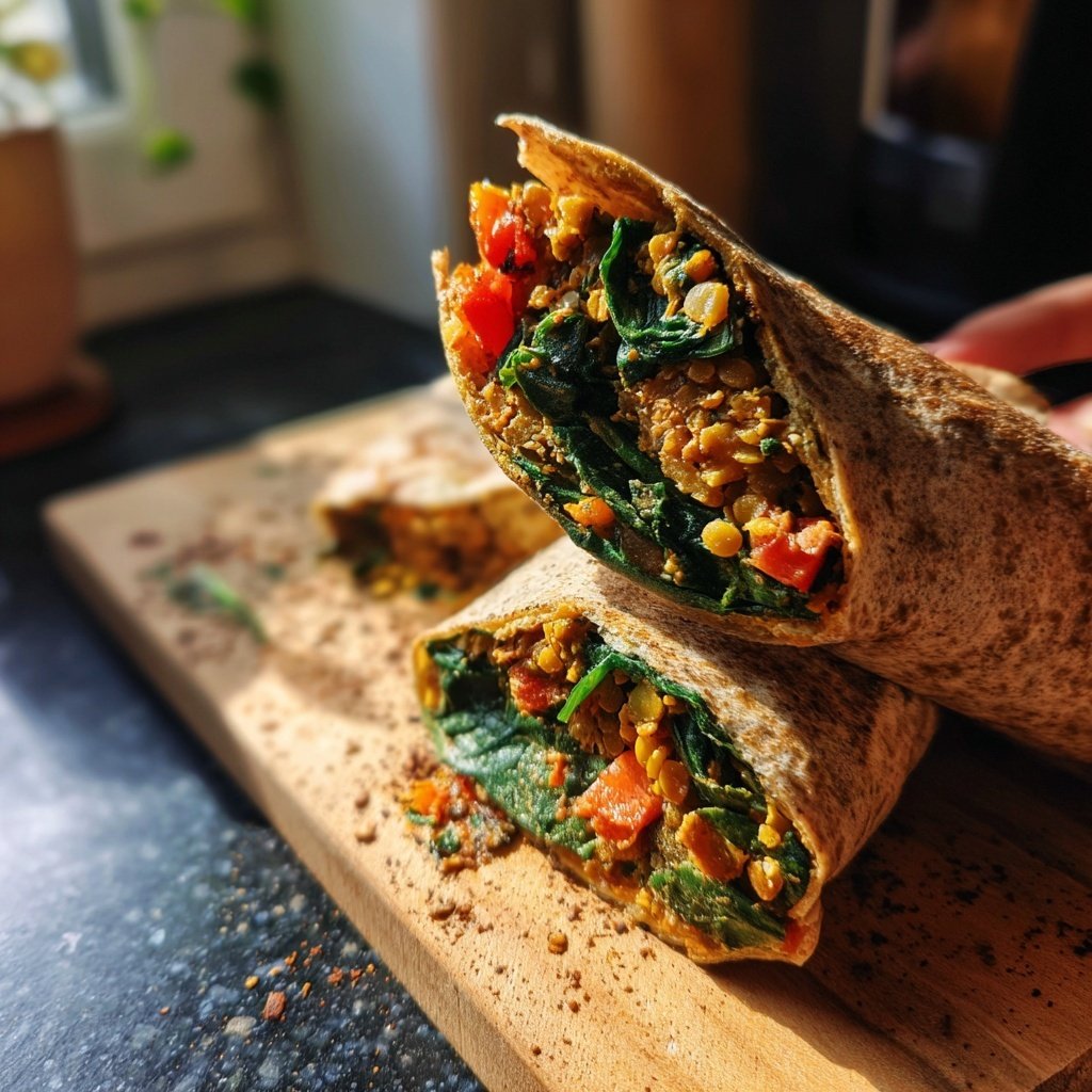 Wraps mit Linsenfüllung