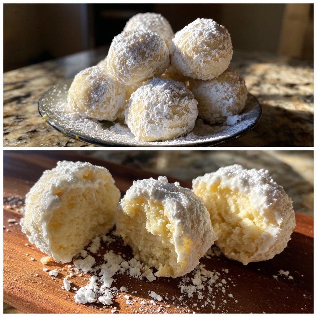 Quarkbällchen mit Vanillejoghurt