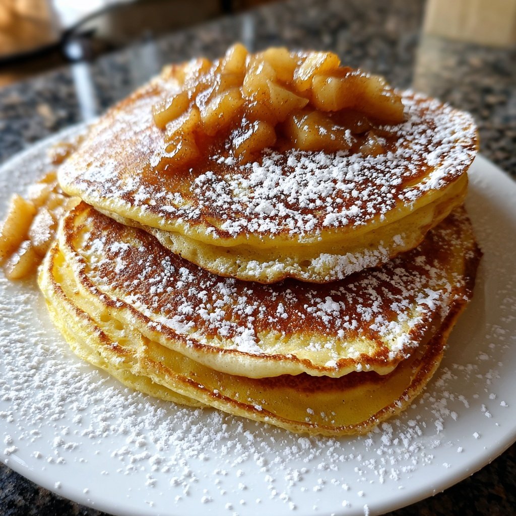 Pfannkuchen mit Apfelmus