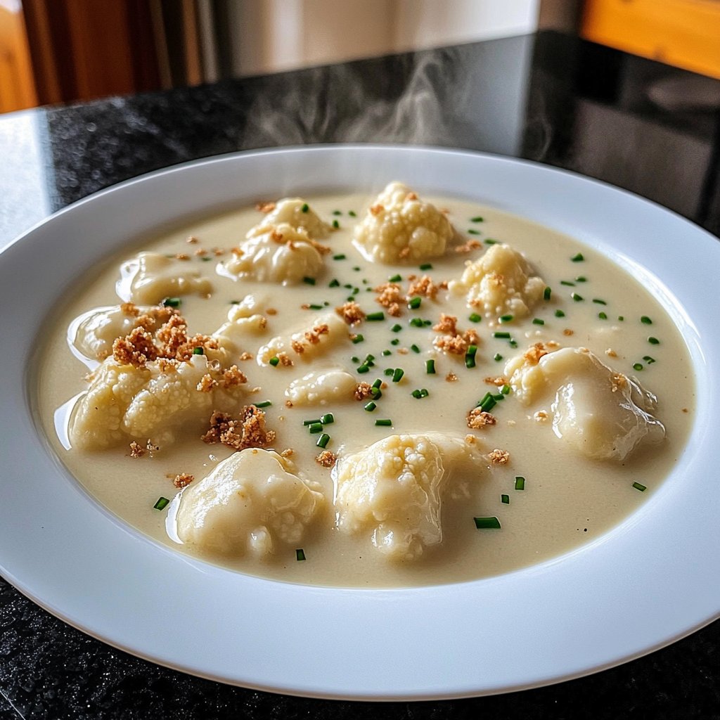 Blumenkohlsuppe als leichtes Abendessen